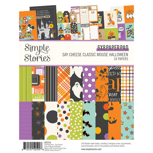 Say Cheese Classic Mouse Halloween - 6x8 Paper Pad