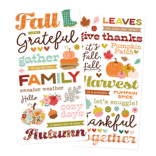 Pumpkins & Plaid - Foam Stickers