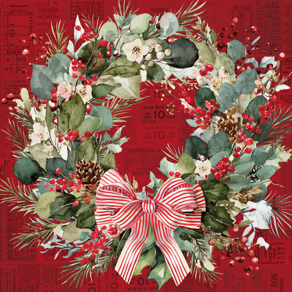 Simple Vintage Old-Fashioned Christmas - Yuletide Memories - 12x12 Pattern Paper