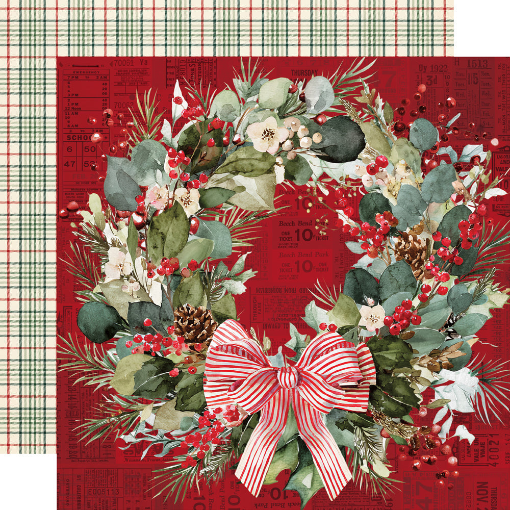 Simple Vintage Old-Fashioned Christmas - Yuletide Memories - 12x12 Pattern Paper