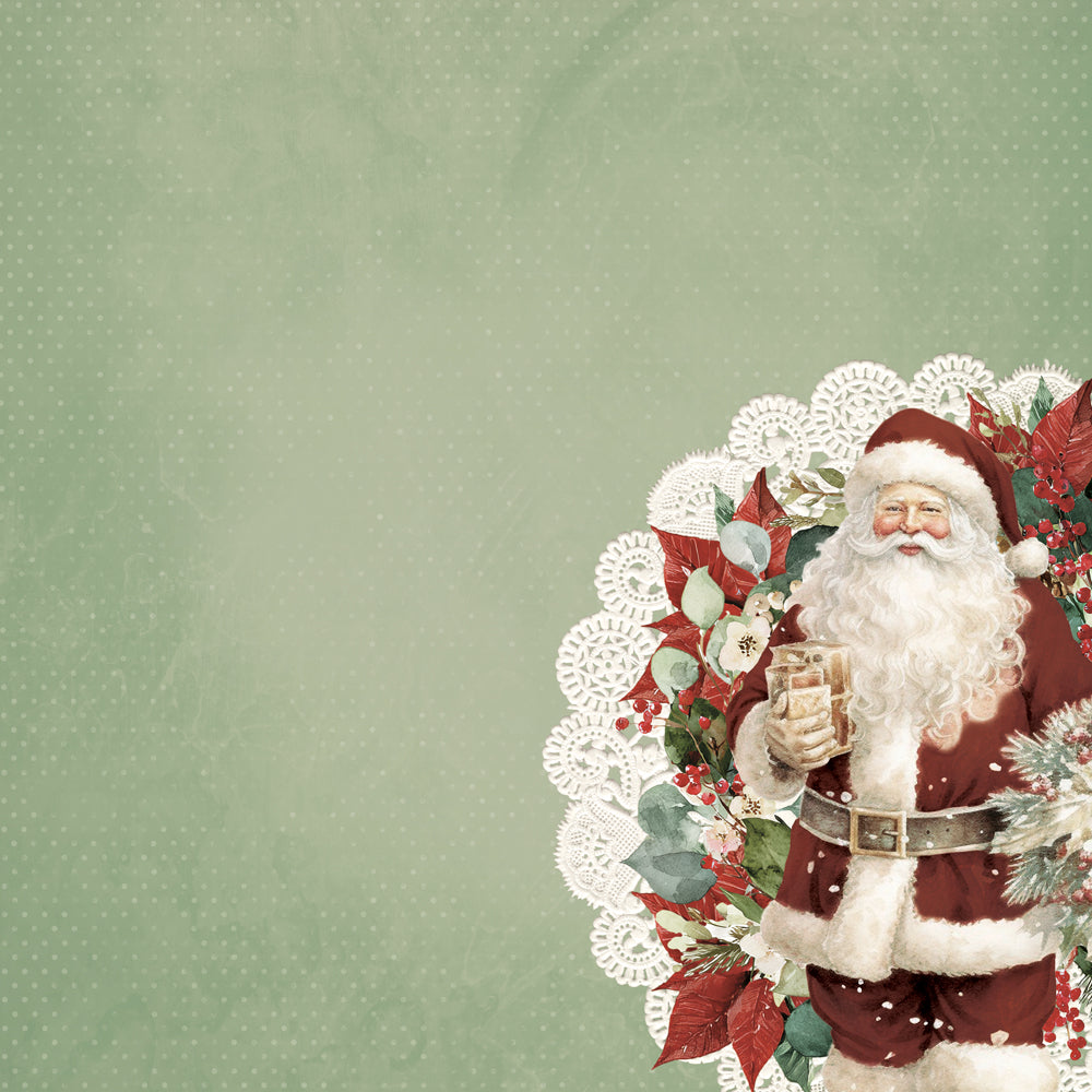 Simple Vintage Old-Fashioned Christmas - Dear Santa - 12x12 Pattern Paper
