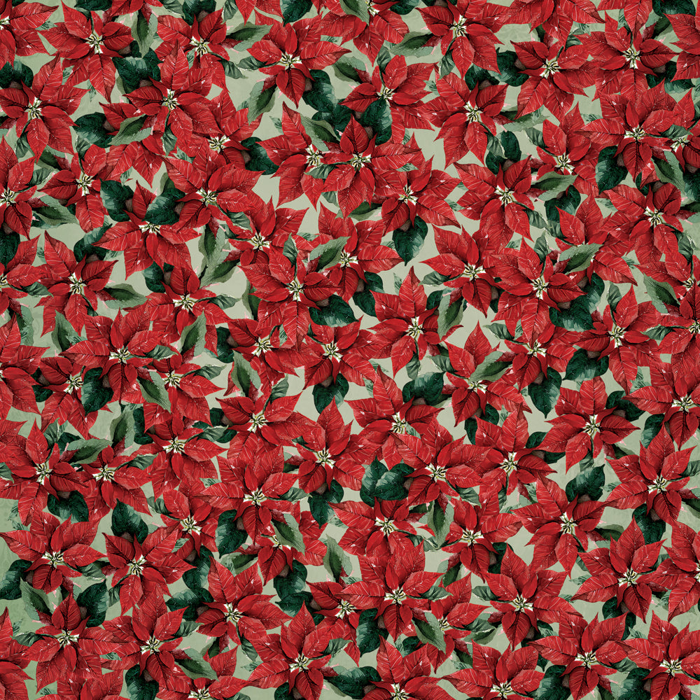 Simple Vintage Old-Fashioned Christmas - Bells & Boughs - 12x12 Pattern Paper