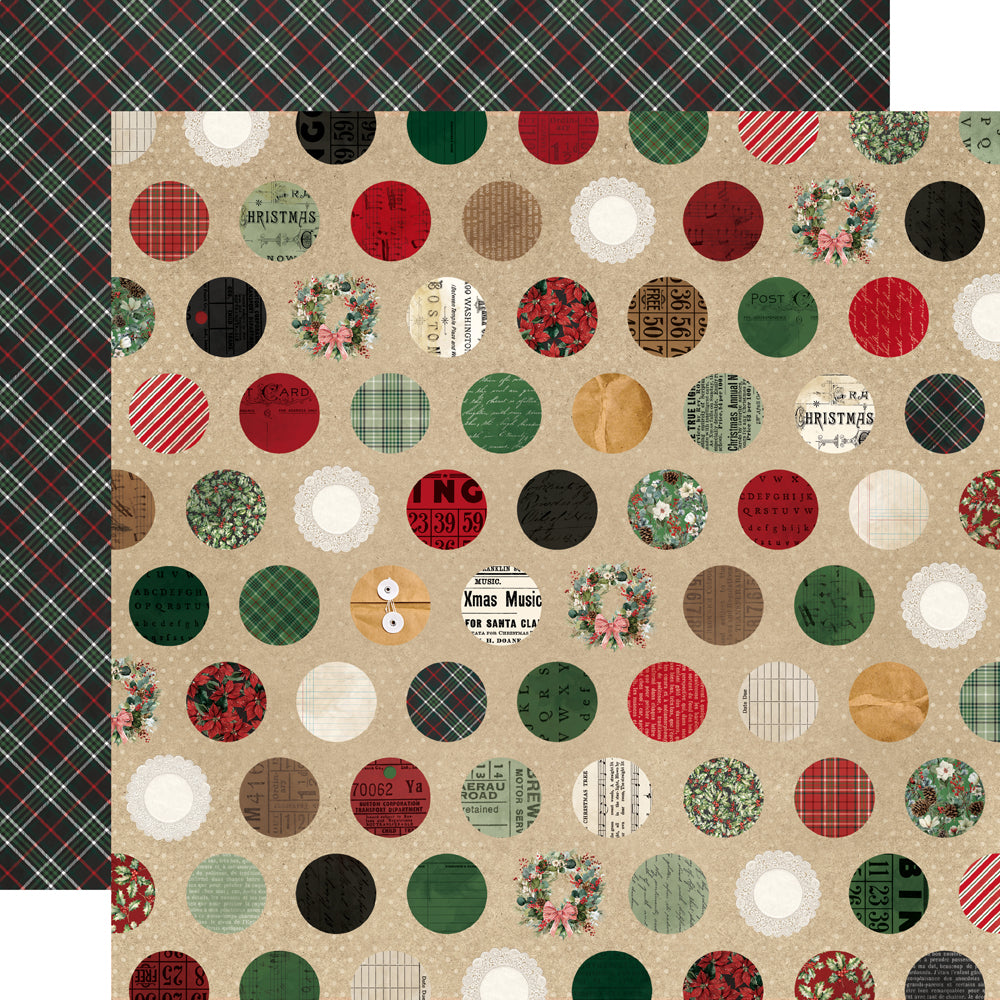 Simple Vintage Old-Fashioned Christmas - Holidays Together - 12x12 Pattern Paper