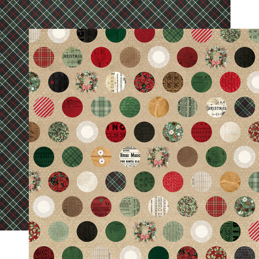 Simple Vintage Old-Fashioned Christmas - Holidays Together - 12x12 Pattern Paper
