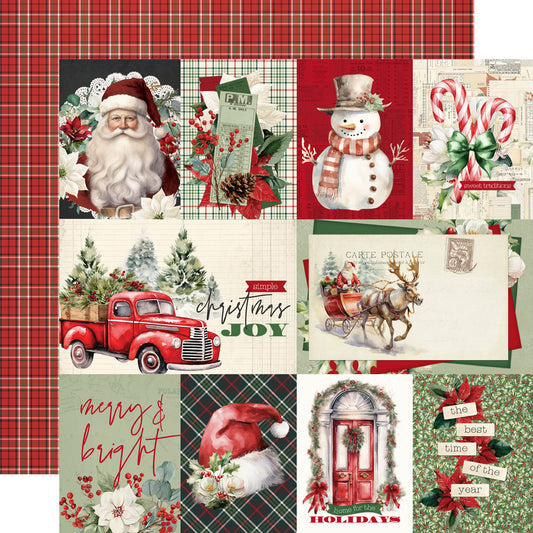Simple Vintage Old-Fashioned Christmas - 3x4/4x6 Elements - 12x12 Pattern Paper