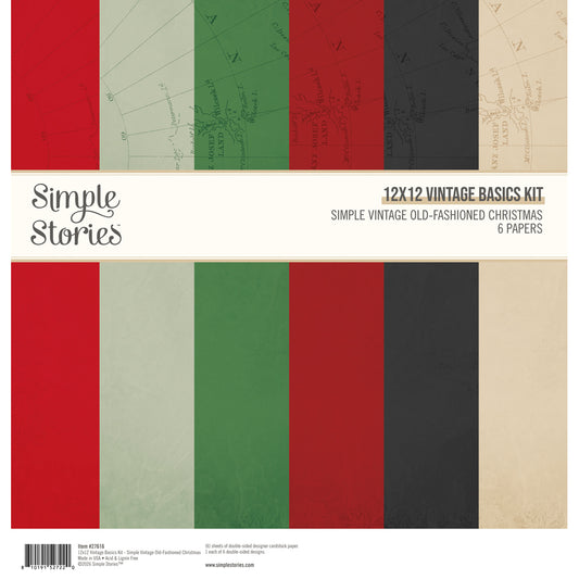 Simple Vintage Old-Fashioned Christmas - 12x12 Vintage Basic Collection