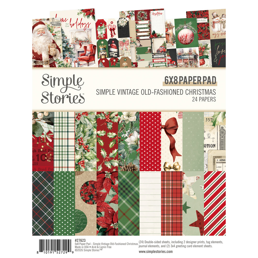 Simple Vintage Old-Fashioned Christmas - 6x8 Paper Pad