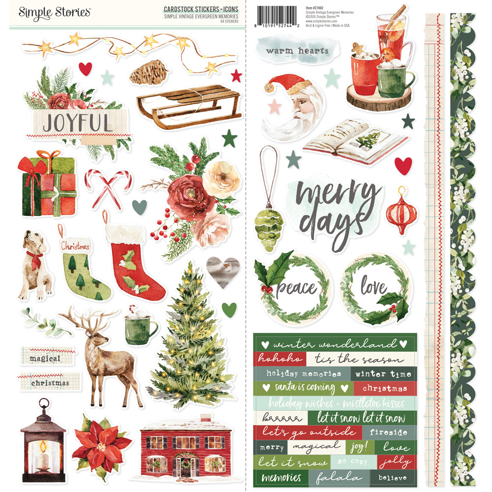 Simple Vintage Evergreen Memories - Icon Stickers