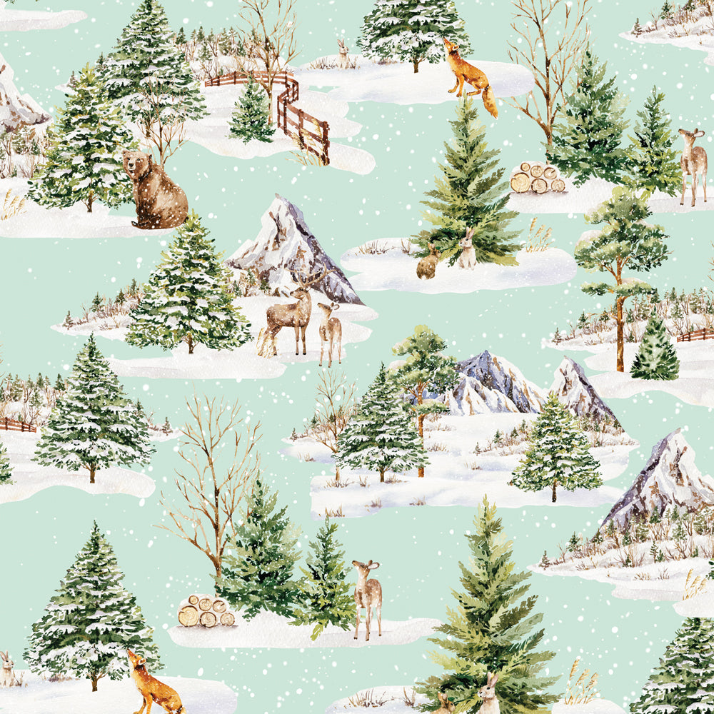 Simple Vintage Evergreen Memories - Fresh Snow - 12x12 Pattern Paper