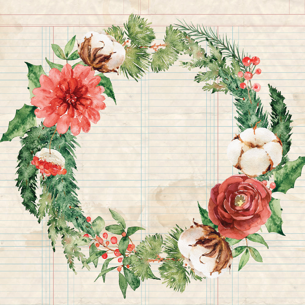 Simple Vintage Evergreen Memories - Season In Bloom - 12x12 Pattern Paper