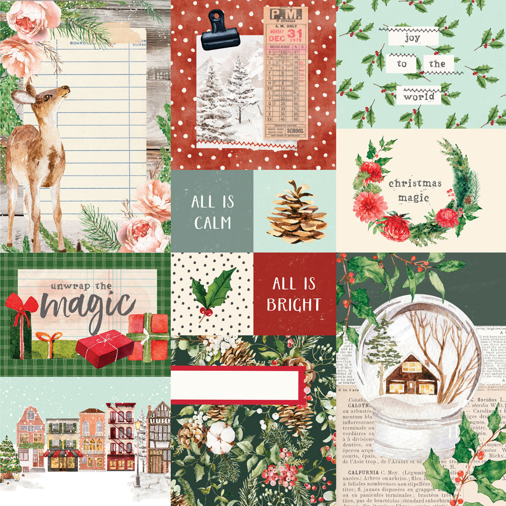 Simple Vintage Evergreen Memories - Combo Elements - 12x12 Pattern Paper