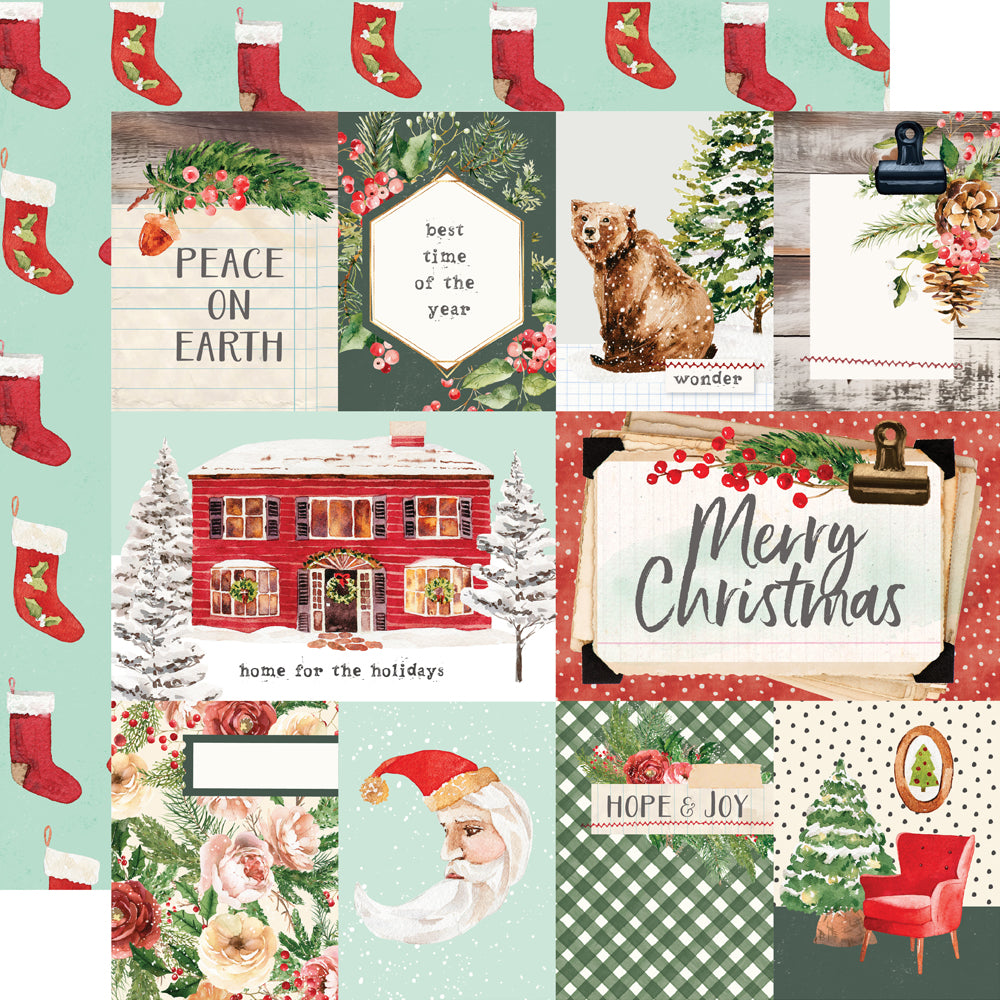 Simple Vintage Evergreen Memories - 3x4/4x6 Elements - 12x12 Pattern Paper