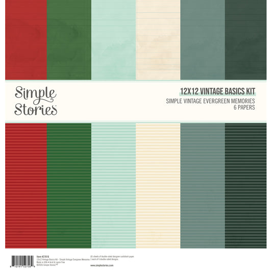 Simple Vintage Evergreen Memories - 12x12 Vintage Basic Collection