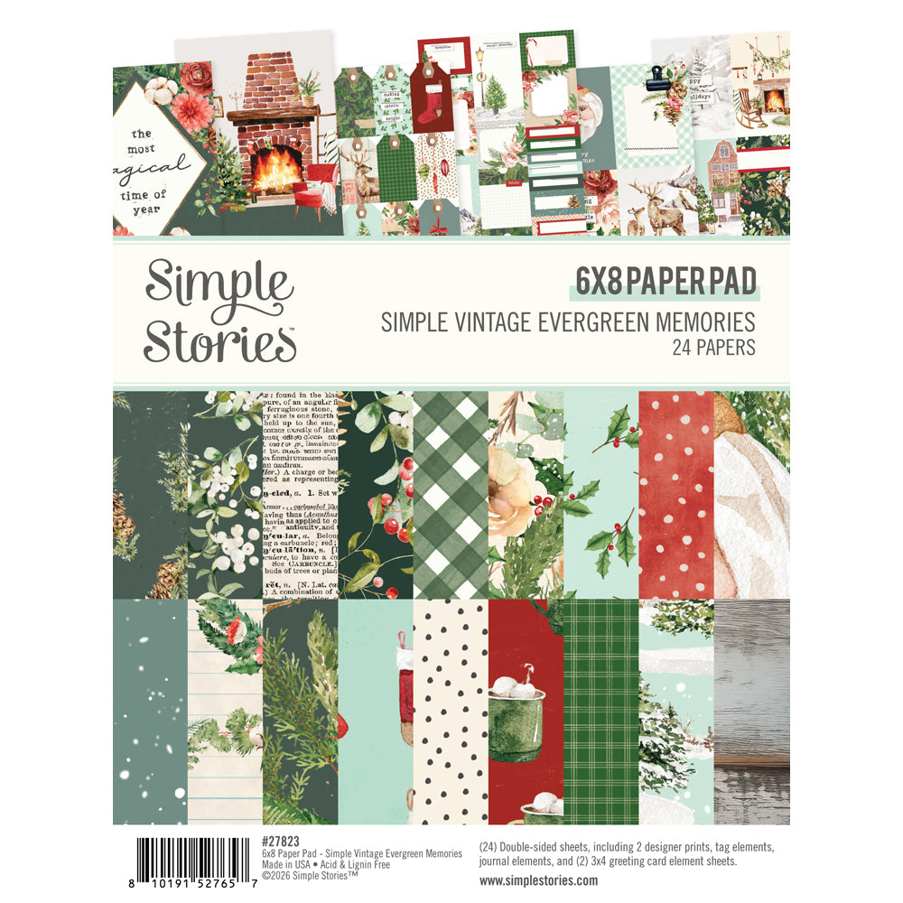 Simple Vintage Evergreen Memories - 6x8 Paper Pad
