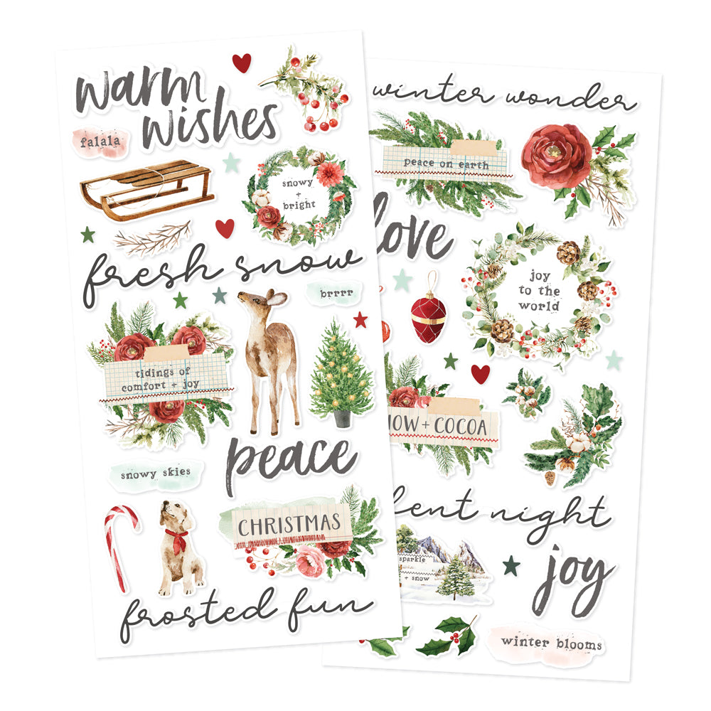 Simple Vintage Evergreen Memories - Foam Stickers