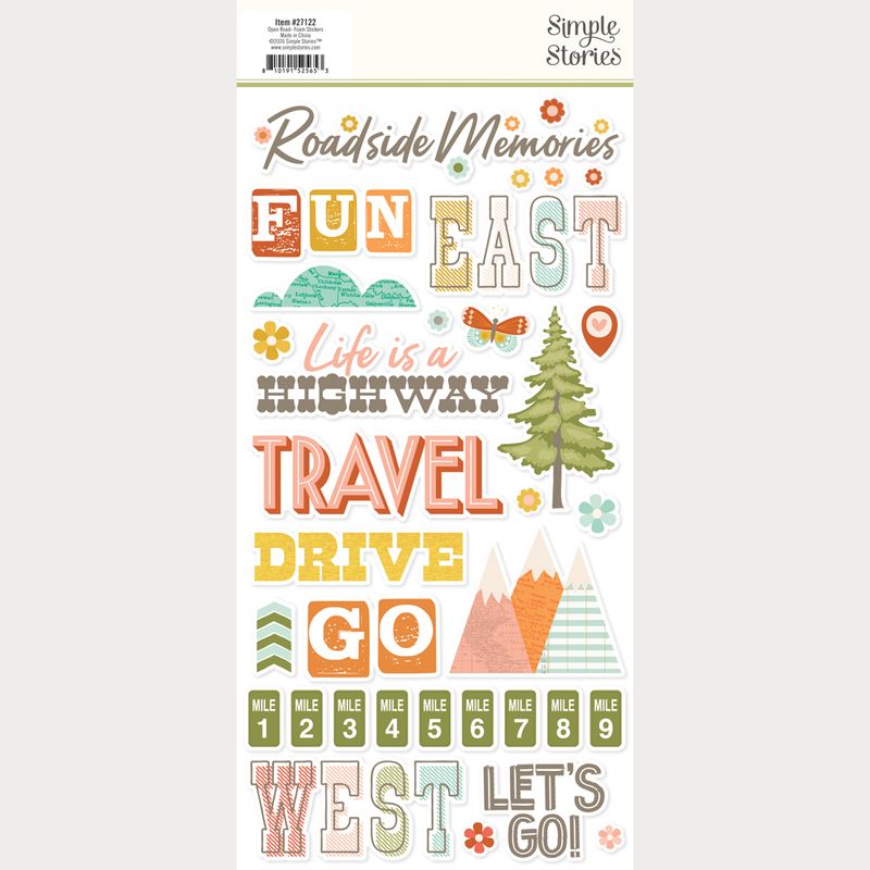Open Road - Foam Stickers