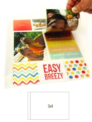 Simple Stories Sn@p! Photo Flips For 6"X8" Binders  - 3x4 - 12 Pkg