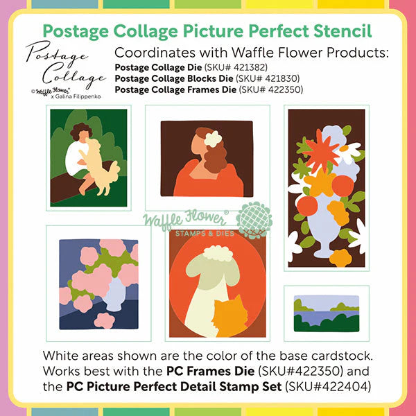 Postage Collage Picture Perfect - Stencils