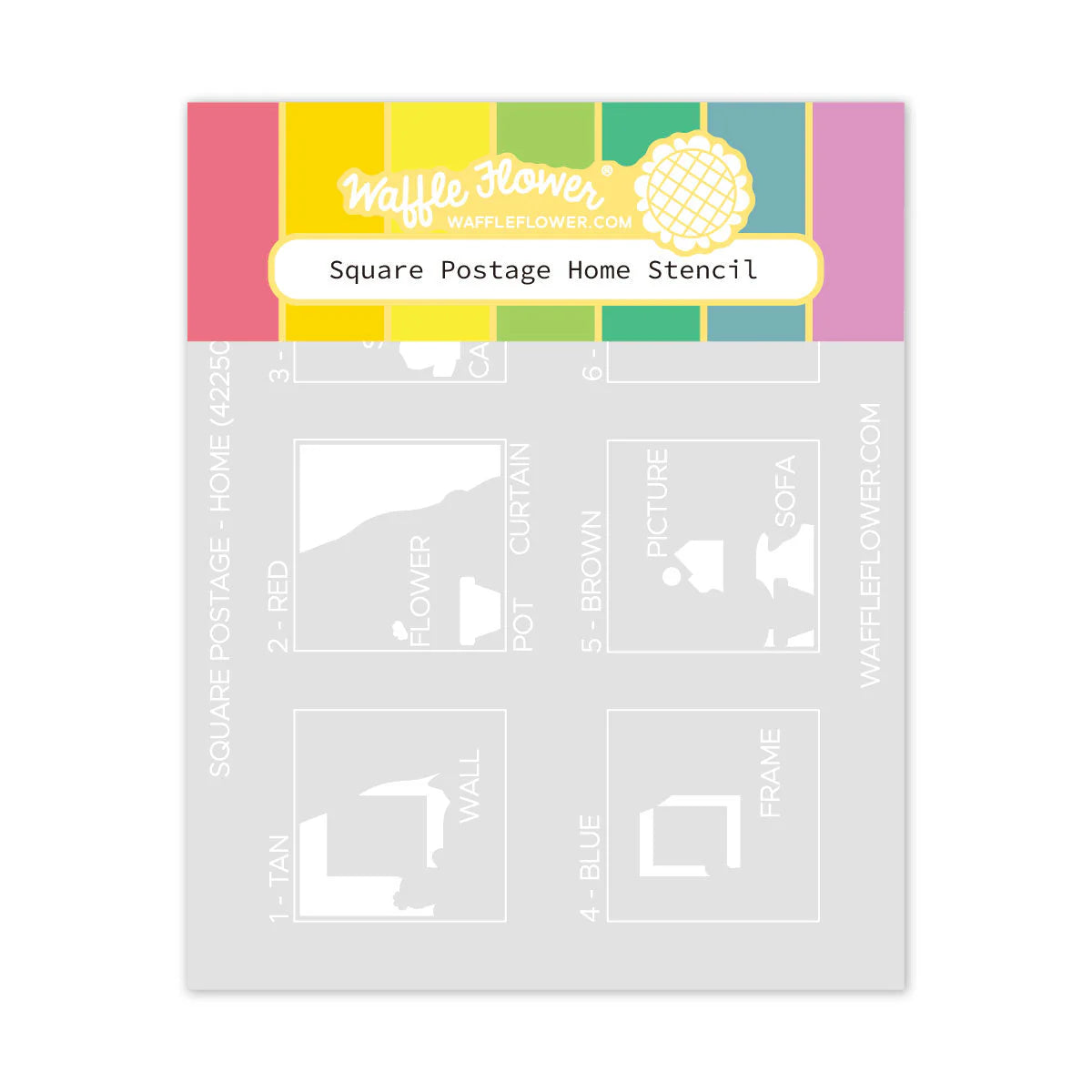 Square Postage Home - Stencil