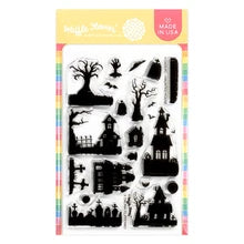 Postage Collage Haunted House Silhouette - Stamp