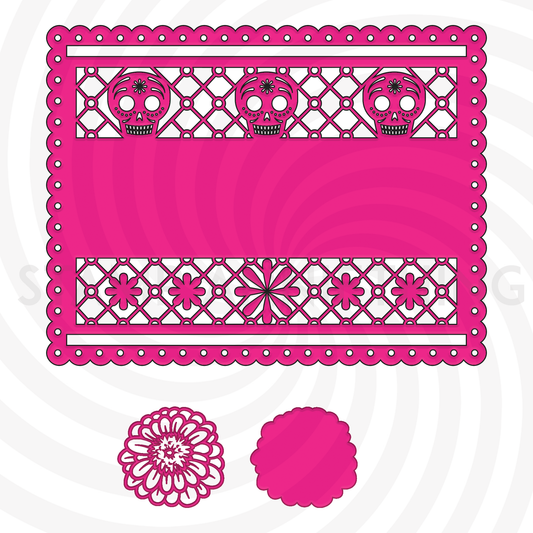 Go Poco Loco Skull and Marigold - Dies*