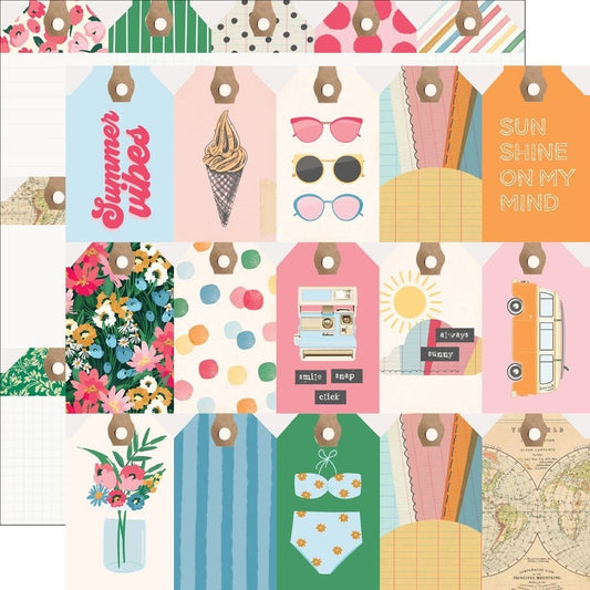 Sunny Days - Tag Elements - 12x12 Pattern Paper*