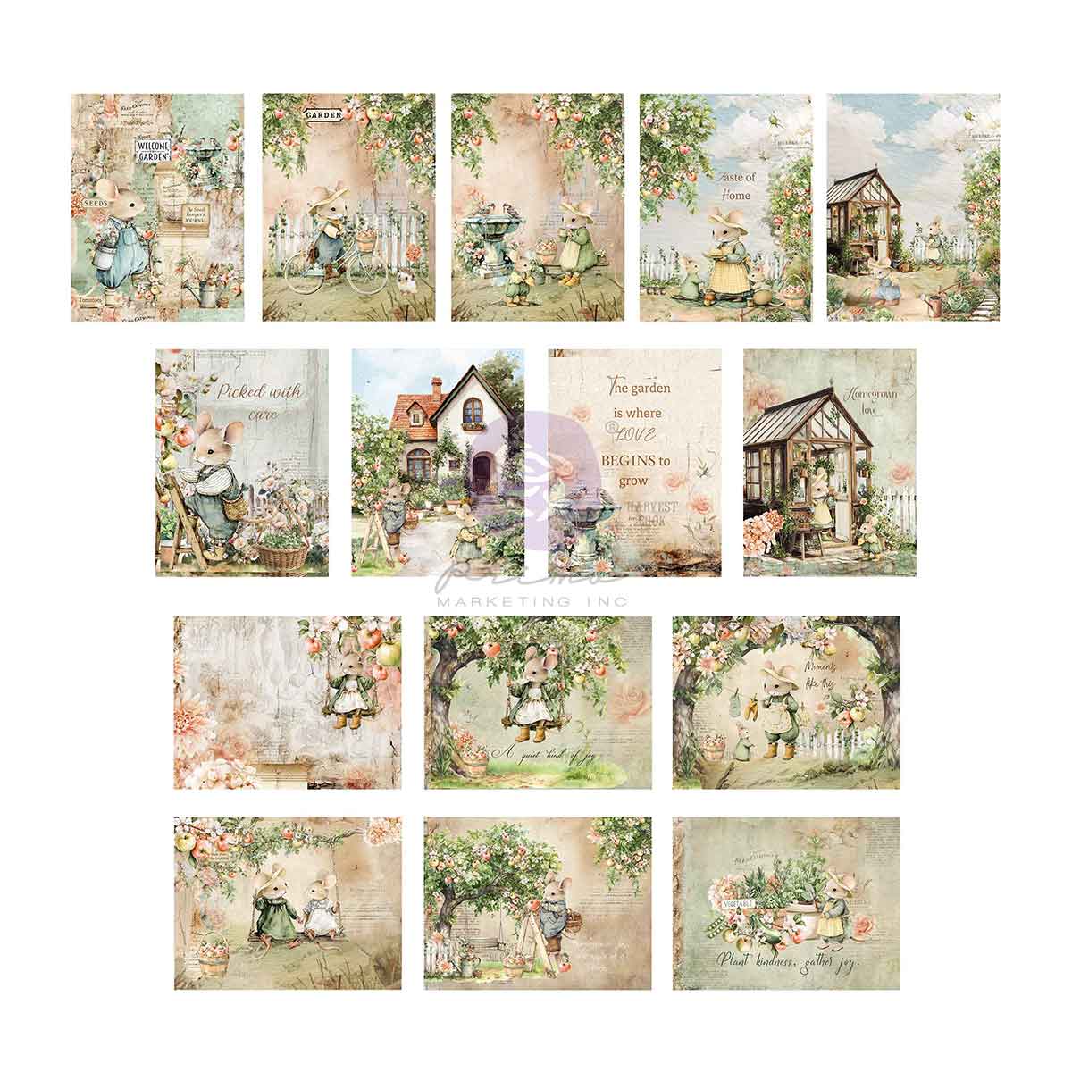 Homegrown - 3x4 Journaling Cards
