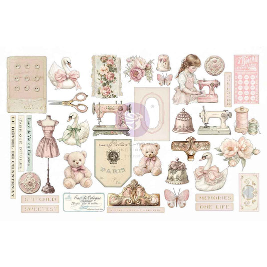Buttons & Keepsakes - Ephemera Stitched Clippings by Frank Garcia (76pcs)