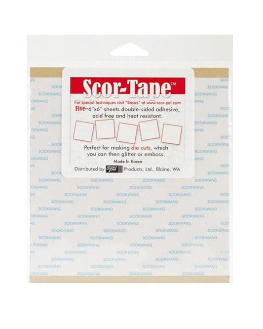 Scor-Tape - 6" x 6" Adhesive Sheets (5 per pack)