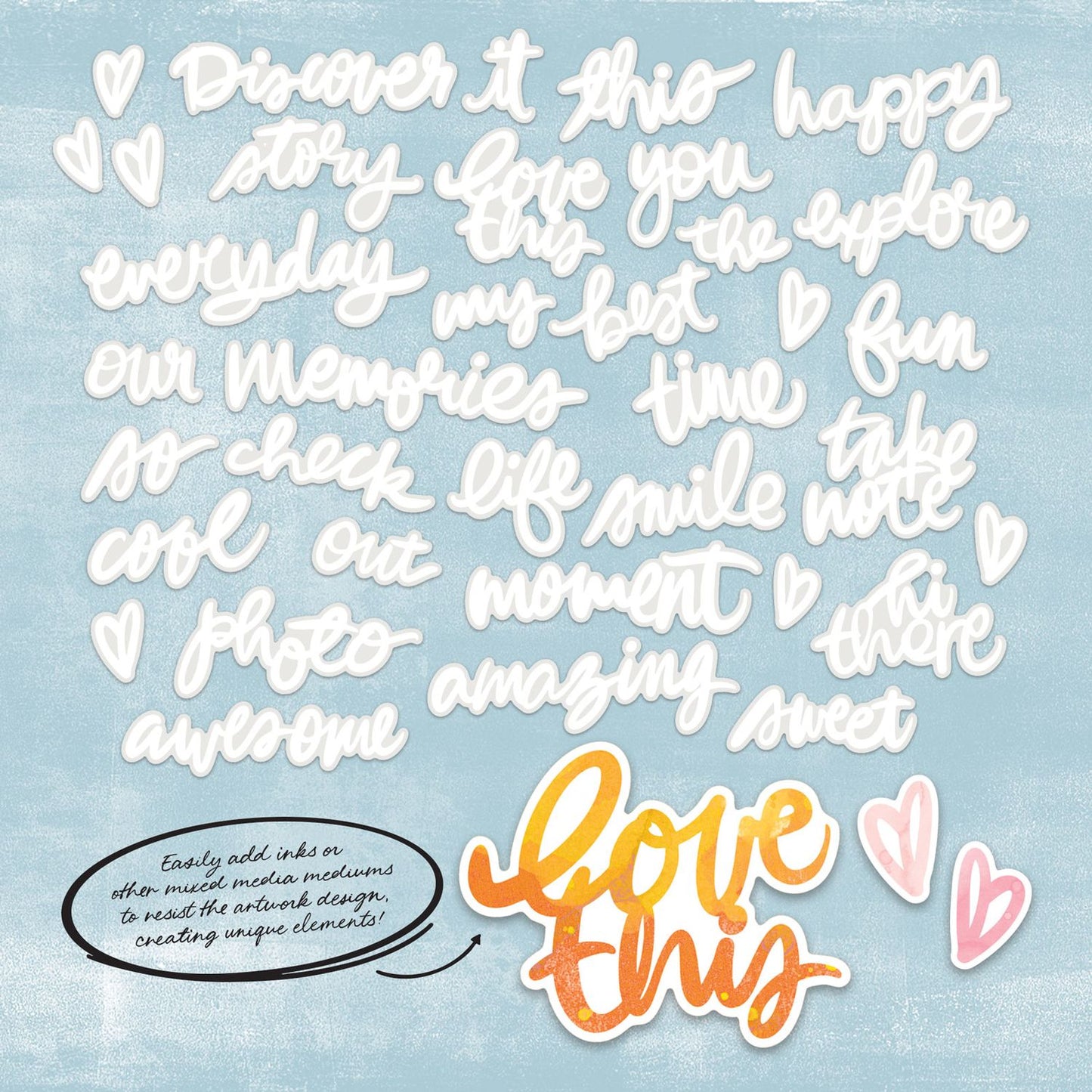Irresistible Chipboard Words by Vicki Boutin
