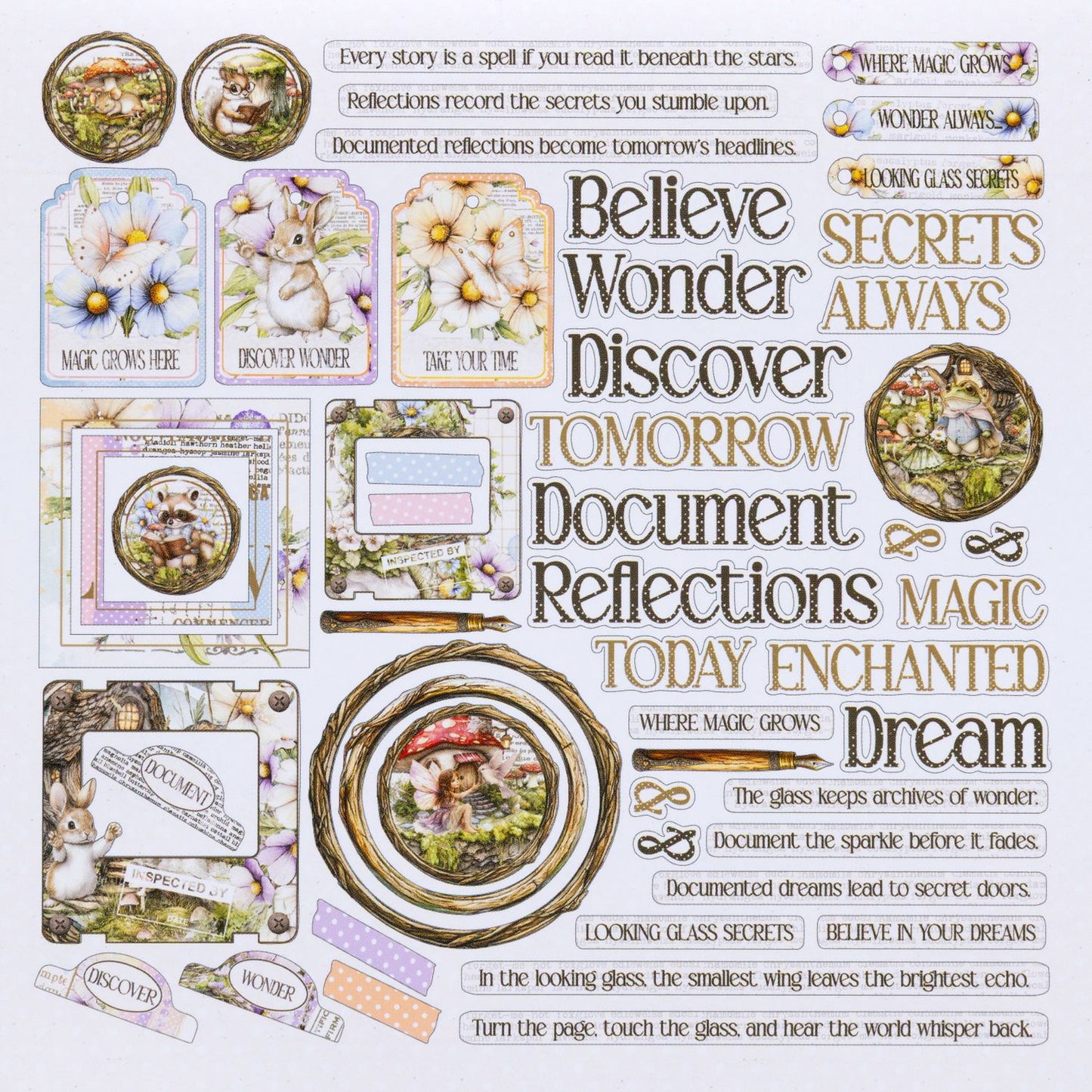 The Looking Glass - Chipboard Words