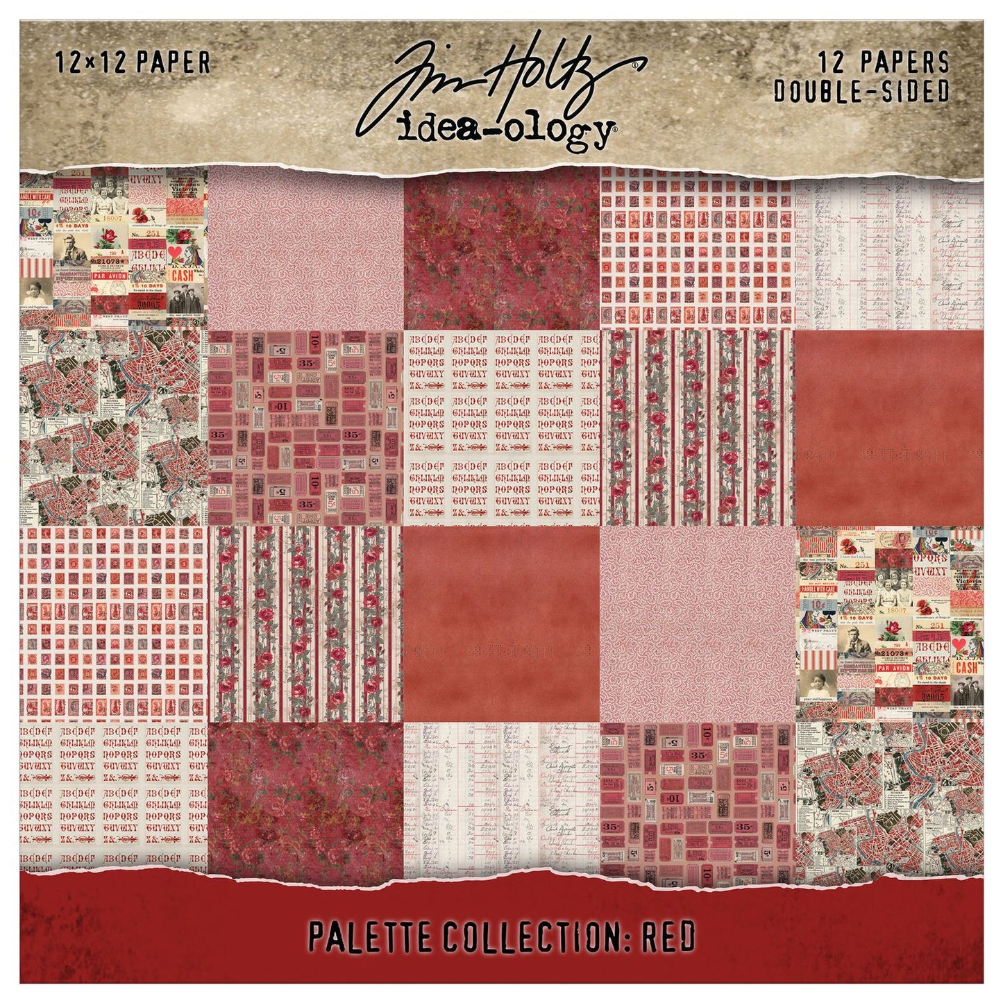 12x12 Idea-ology Double Sided Cardstock - Red