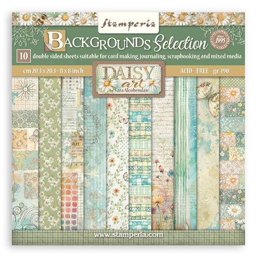 Daisy Art -8x8 Double Sided Backgrounds