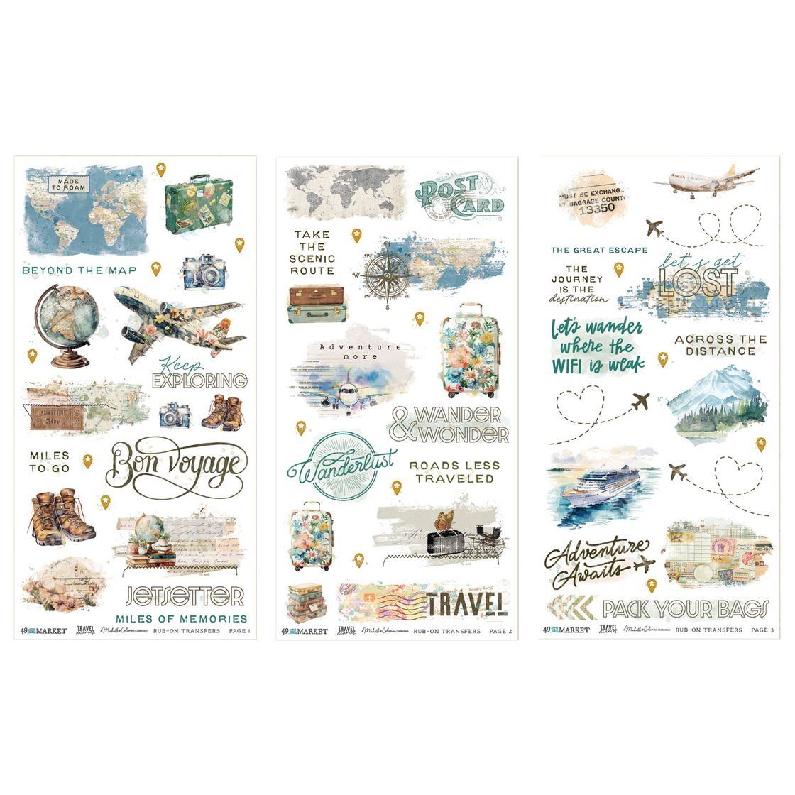 Travel Diaries - Rub-Ons