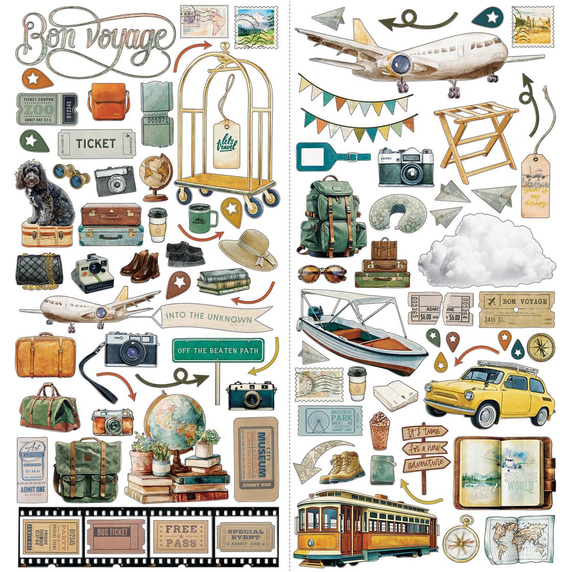 Travel Diaries -  Laser Cut Elements