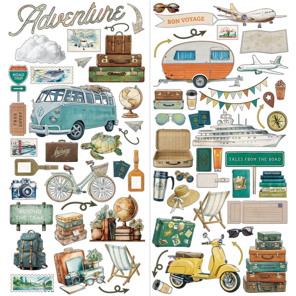 Travel Diaries -  Laser Cut Elements