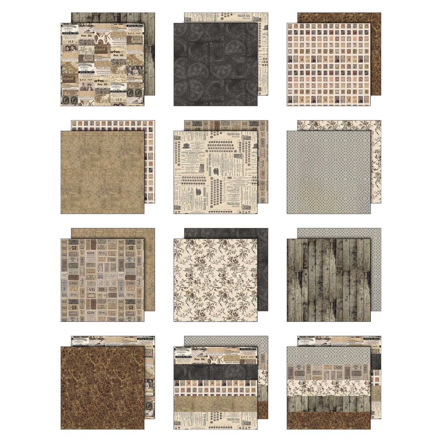 12x12 Idea-ology Double Sided Cardstock - Neutral