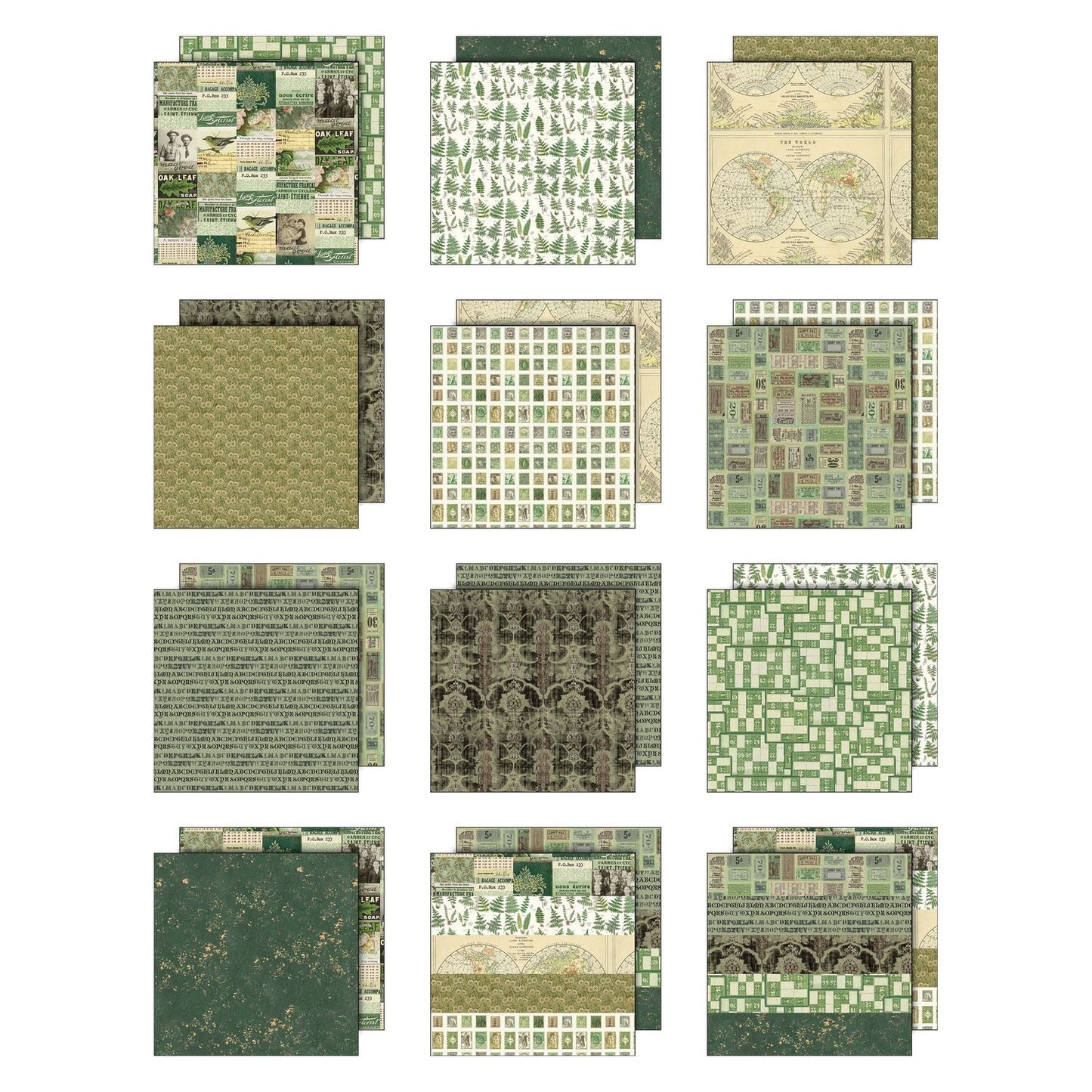 12x12 Idea-ology Double Sided Cardstock - Green