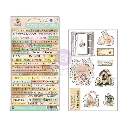 Among The Wildflower - Chipboard Stickers