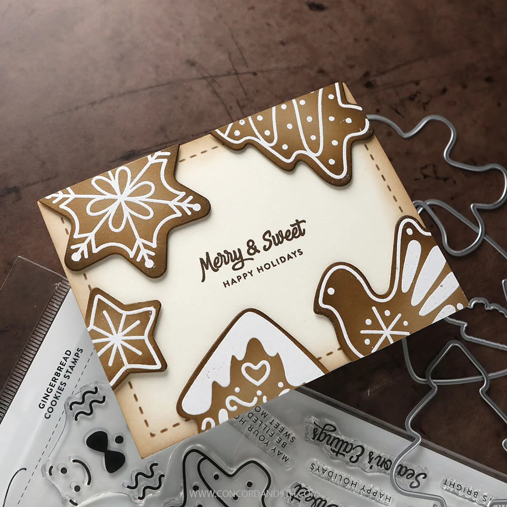 Gingerbread Cookies - Stamp, Die & Stencil