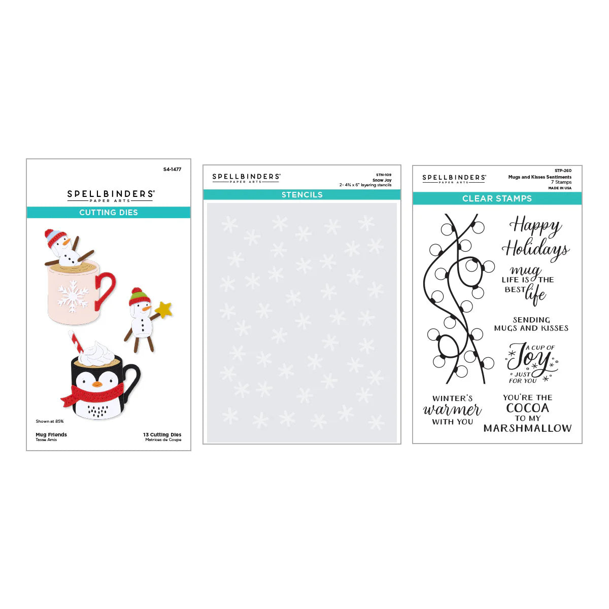 Merry Mugs and Kisses - Stamp & Stencil Bundle