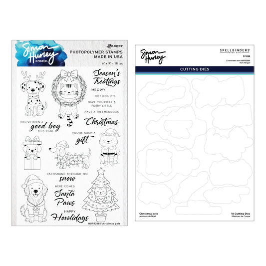 Christmas Pets - Stamp & Die by Simon Hurley