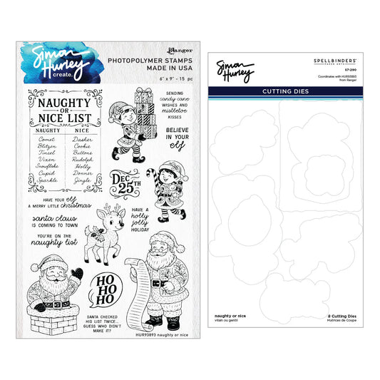 Naughty or Nice - Stamp & Die by Simon Hurley