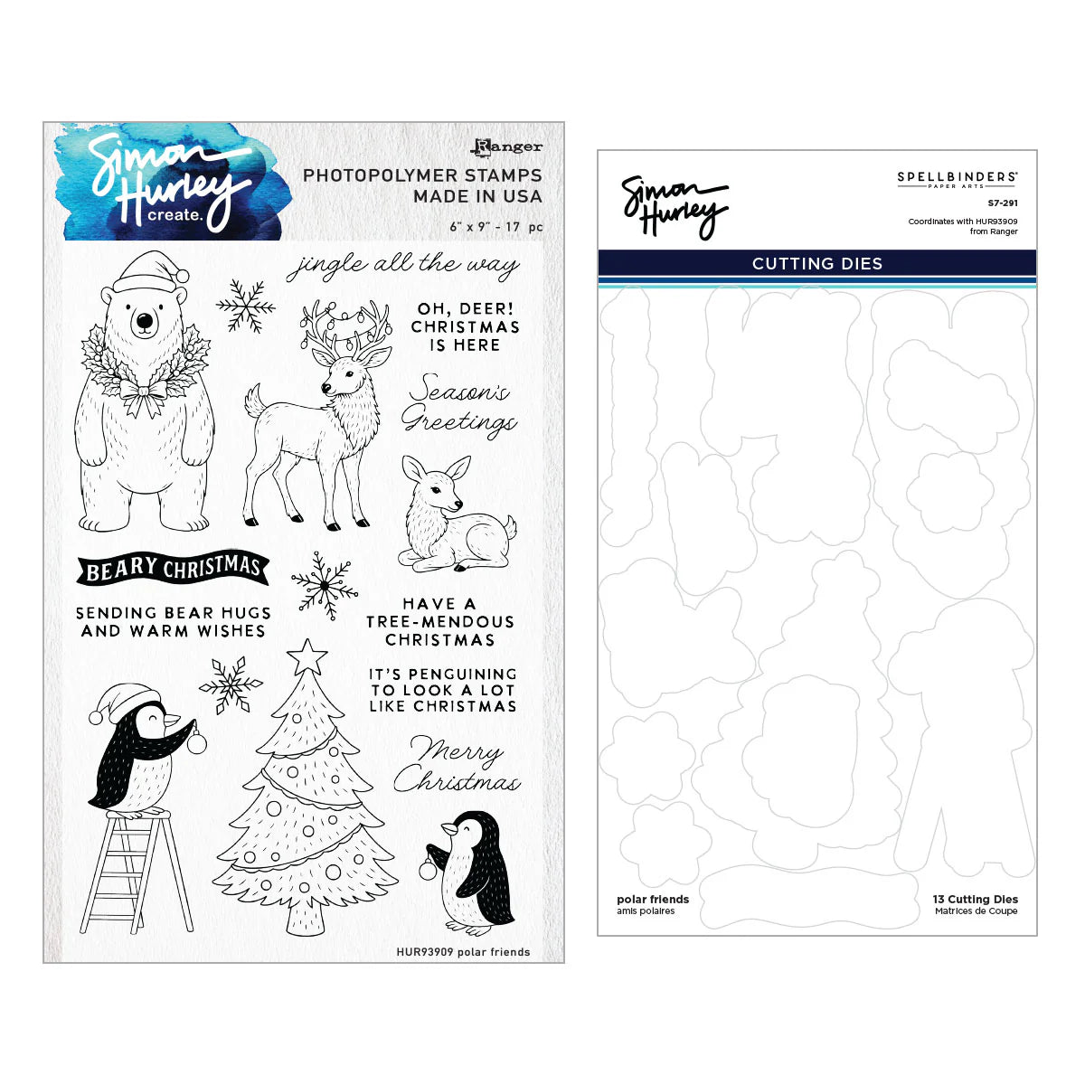 Polar Friends - Stamp & Die by Simon Hurley