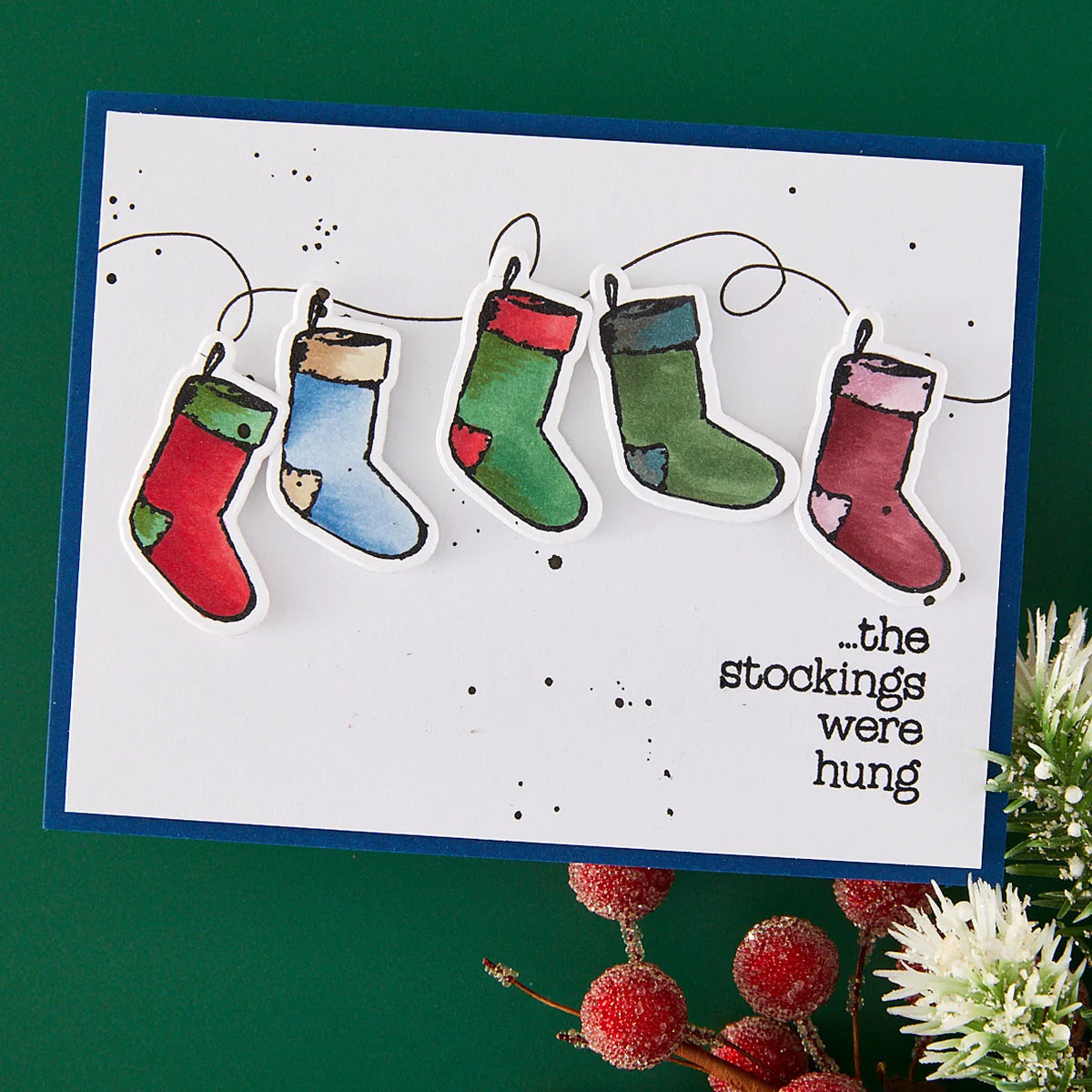 Simple Vintage Evergreen Memories - Stamp & Die