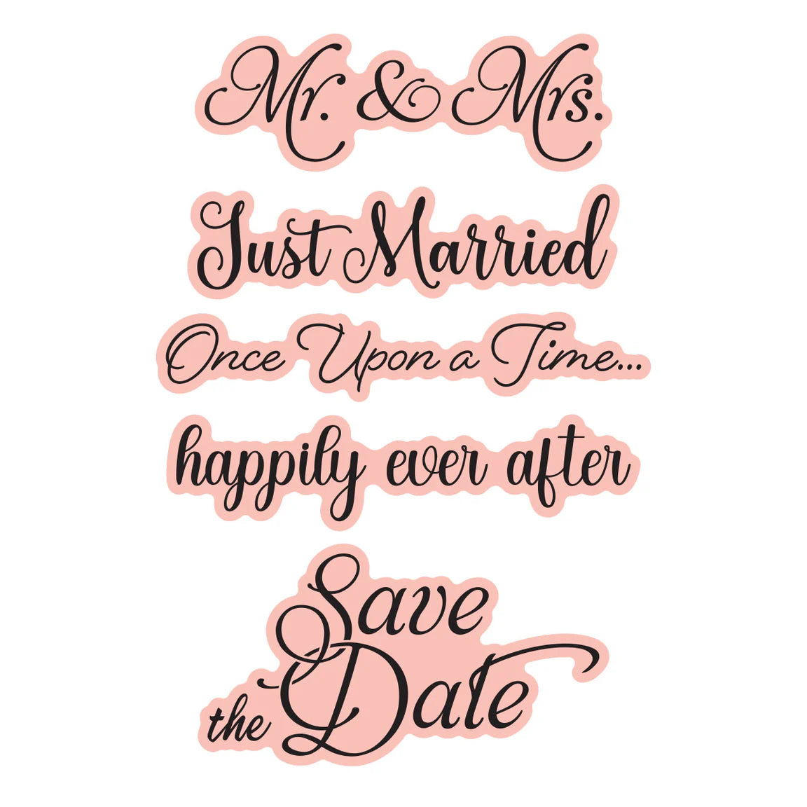 Classic Mouse Wedding Sentiments - Betterpress Plate/Foil Plate & Dies