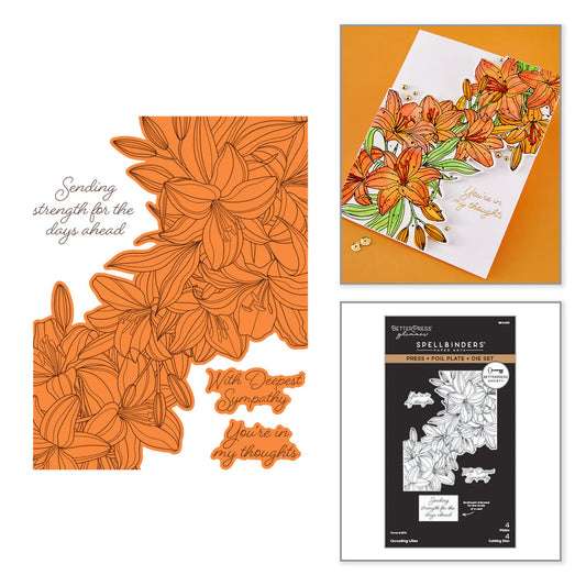 BetterPress  -  Cascading Lilies - Press Plate & Dies - April  2026