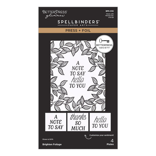 Betterpress Society May 2026 - Brighten Foliage Press Plate & Stencil