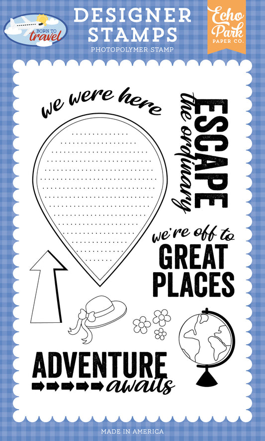 Born To Travel - Journaling Pin - Stamp