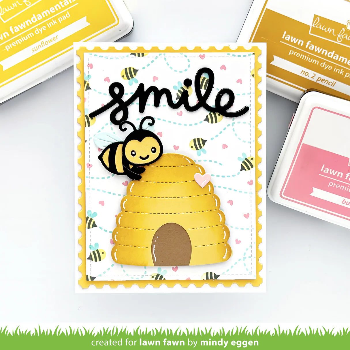 Bee Happy - Background Stencil